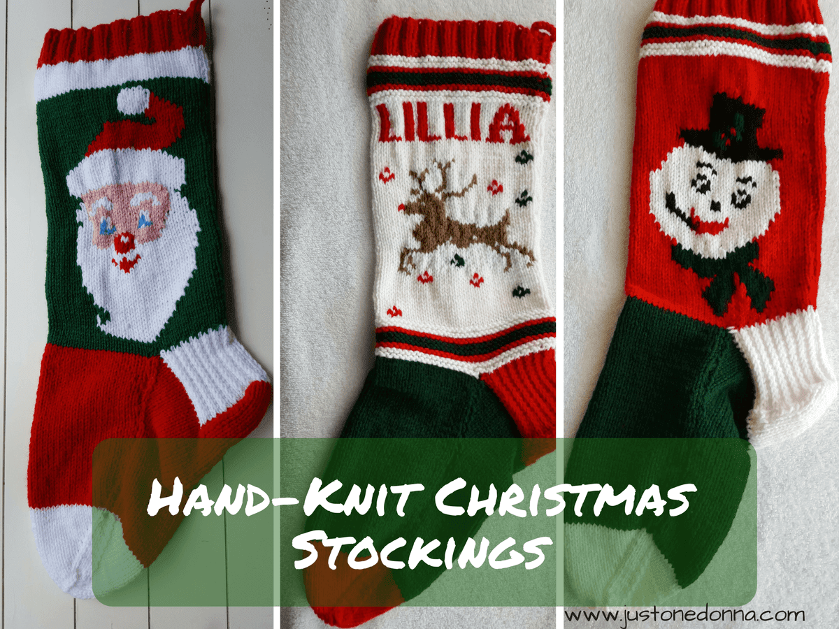 Hand Knit Christmas Stockings For Christmas In July Just