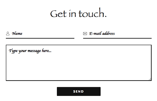 minimal contact form for Blogger