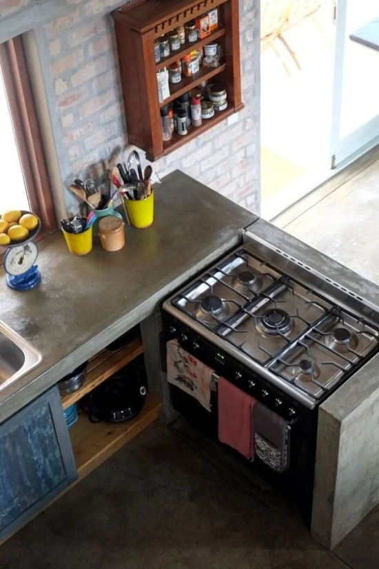 meja dapur cor dengan beton ekspos gambar inspiratif meja dapur cor dengan beton ekspos