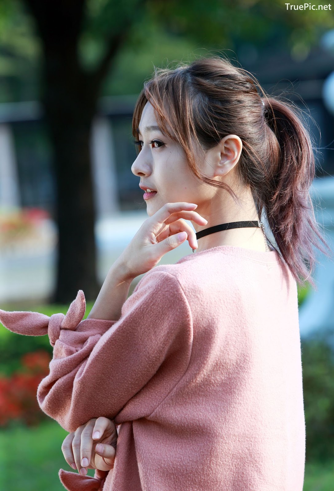 Image-Taiwanese-Model-郭思敏-Pure-And-Gorgeous-Girl-In-Pink-Sweater-Dress-TruePic.net- Picture-30