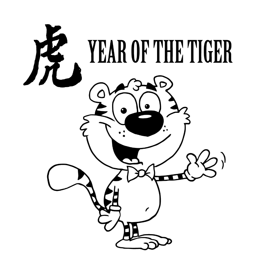Chinese New Year Tiger Coloring Pages