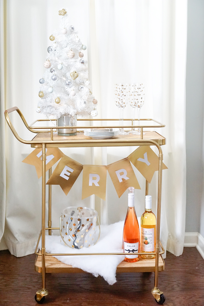 Christmas Bar Cart How to style your bar cart for the Christmas holiday