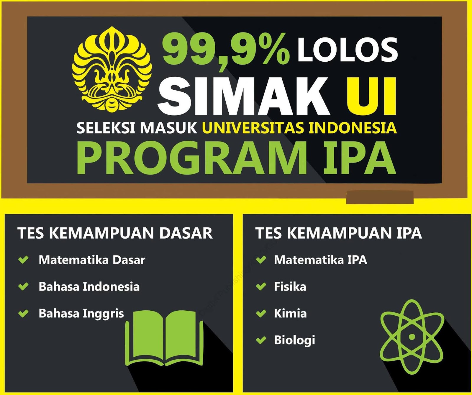 Download 99,9% Lolos Ujian SIMAK UI Program IPA