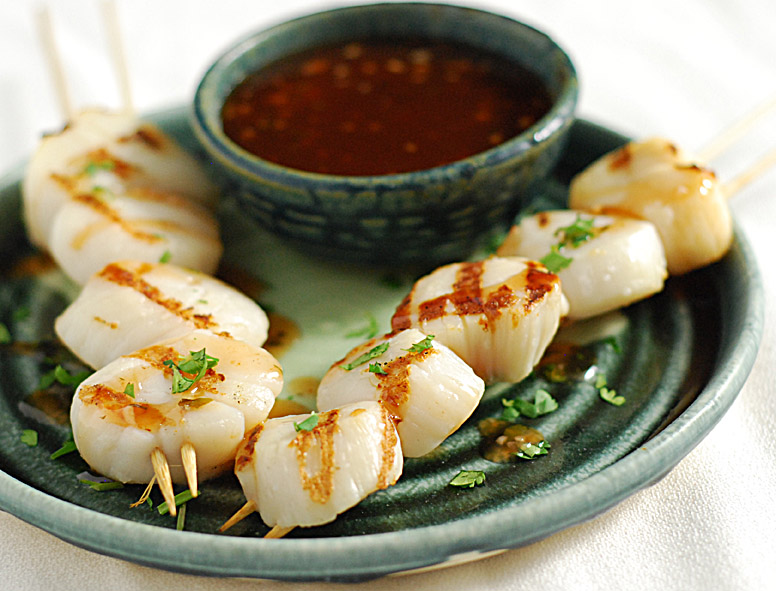 Nibble Me This Grilled Scallops On A Stick