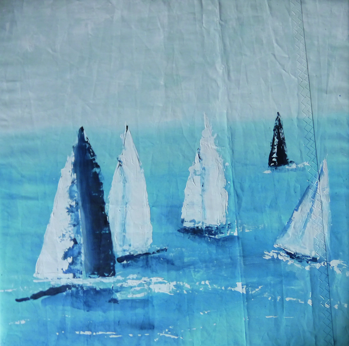Segelboote Yachten gemalt in Acryl