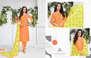 Angroop plus dairy milk vol 28 Churidar dress material