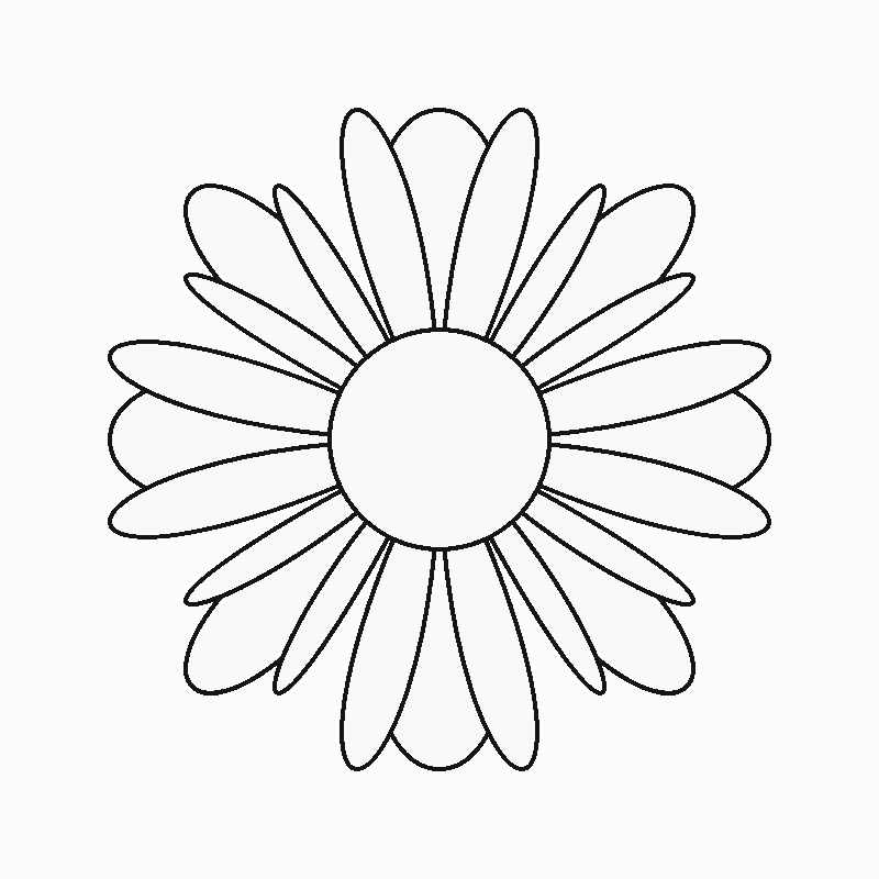 раскраска ромашка для детей 3 4 лет