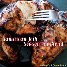 Jamaican Jerk Seasoning Blend can be used as a dry rub on pork or fish, mix it with vegetable oil to marinate chicken, or add to soups and stews. | Recipe developed by www.BakingInATornado.com | #recipe #dinner