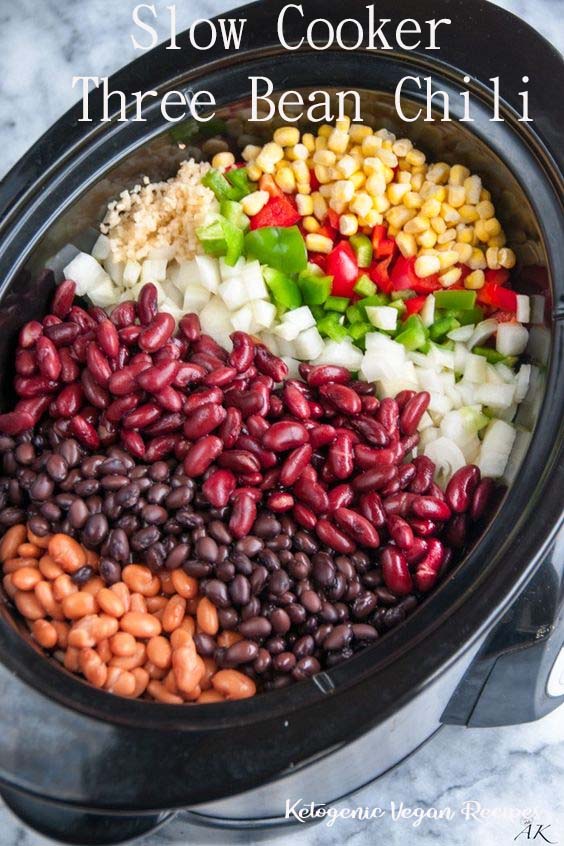 Slow Cooker Three Bean Chili Instant Pot Recipes Chicken Healthy Easy