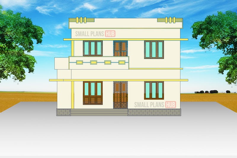 Two Kerala Model House Plans Under 1600 Sq.ft. for 4.5 cent Plots