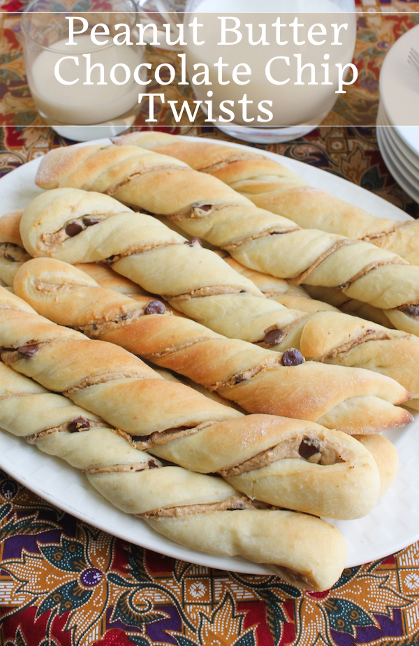 Food Lust People Love Peanut Butter Chocolate Chip Twists BreadBakers