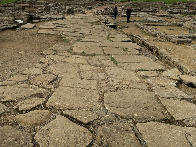 Roman road excavated at Vindalanda. Photo - 17th September 2021