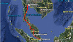 Leg 1 Singapore to Bangkok 25/01/2011 to 22/01/2011