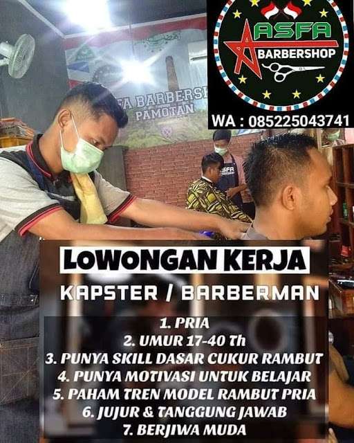 Lowongan Kerja Kapster Barberman Asfa Barbershop Pamotan Rembang Tanpa Syarat Pendidikan Lowongan Kerja Kapster Barberman Asfa Barbershop Pamotan Rembang Tanpa Syarat Pendidikan