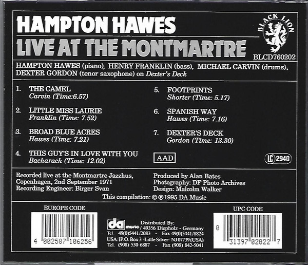 Divagando.................... Hampton Hawes Live at the Montmartre