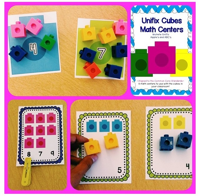 Linking Cubes Math Centers - Apples & ABC's