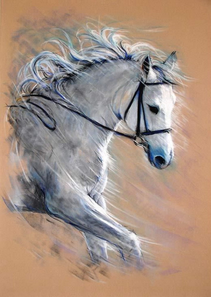 IMAGENES Y CONCEPTOS DEL ARTE MODERNO: Caballos Cuadros En Oleo Y Al Pastel  Pintados Por Laurent Frison