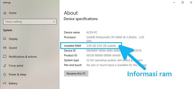Cara Melihat Vram Laptop Windows 7 / Cara Melihat Spesifikasi Laptop