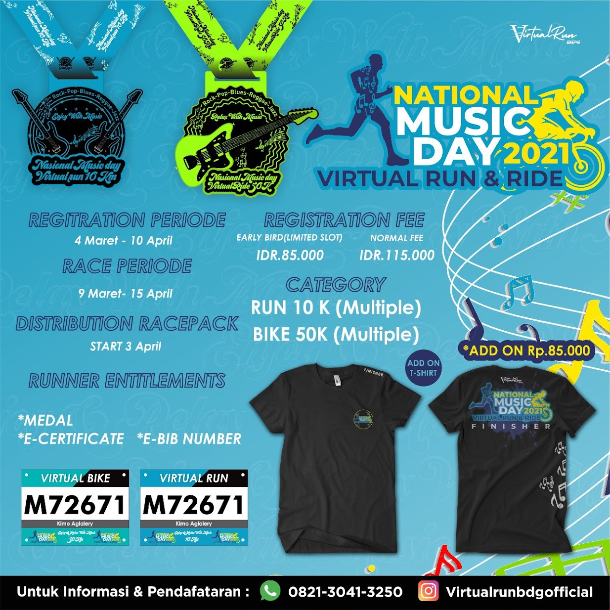 🔍 National Music Day - Virtual Run & Ride • 2021 National Music Day - Virtual Run & Ride • 2021