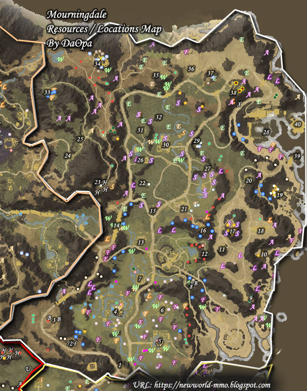 New World Mourningdale Map