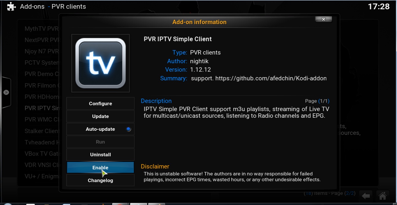 Pvr Iptv Simple Client M3u Playlist Url PVR IPTV Simple Client – Live TV kodi - Kodi IPTV Malaysia