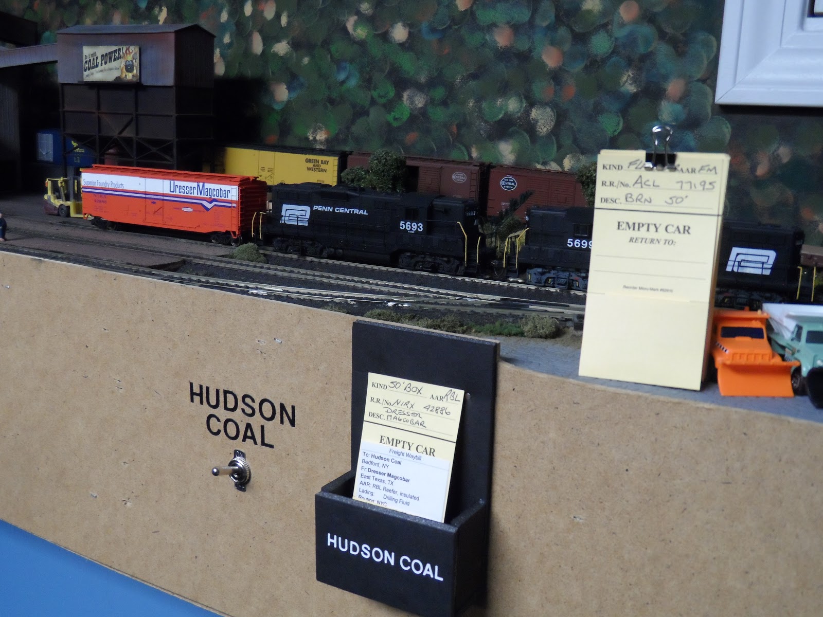 New York Central Train Layout Car Cards & Waybills on the N.Y.C.T.L