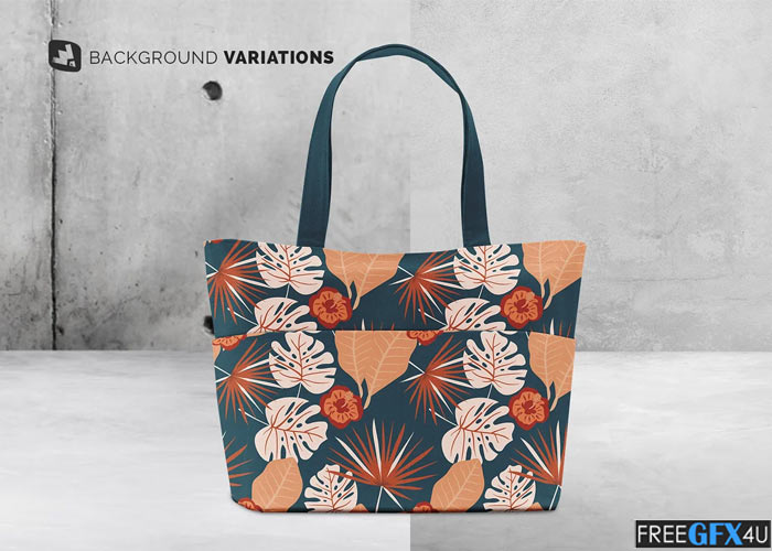 Frontview Fabric Shopping Bag Mockup