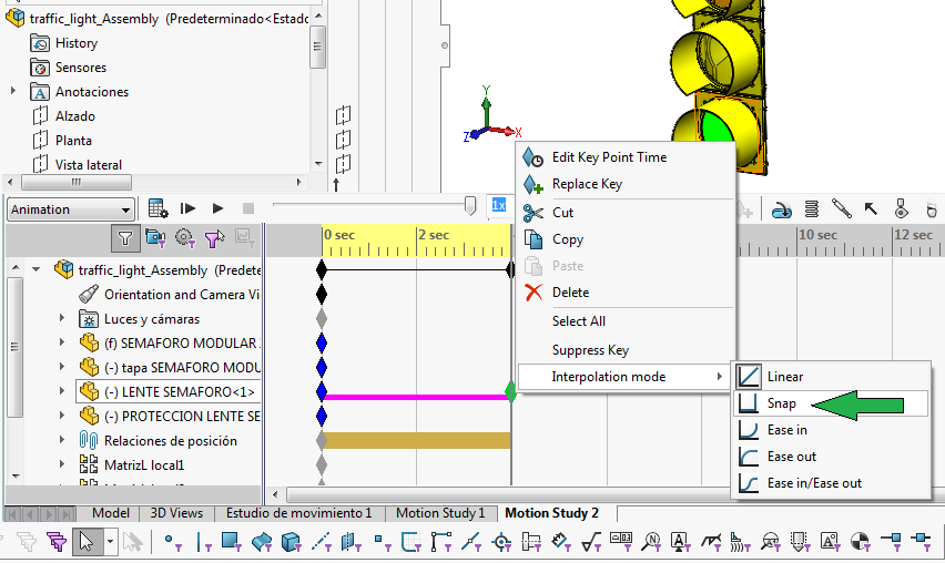 Solidworks Assignment Help SOLIDWORKS motion study traffic lights