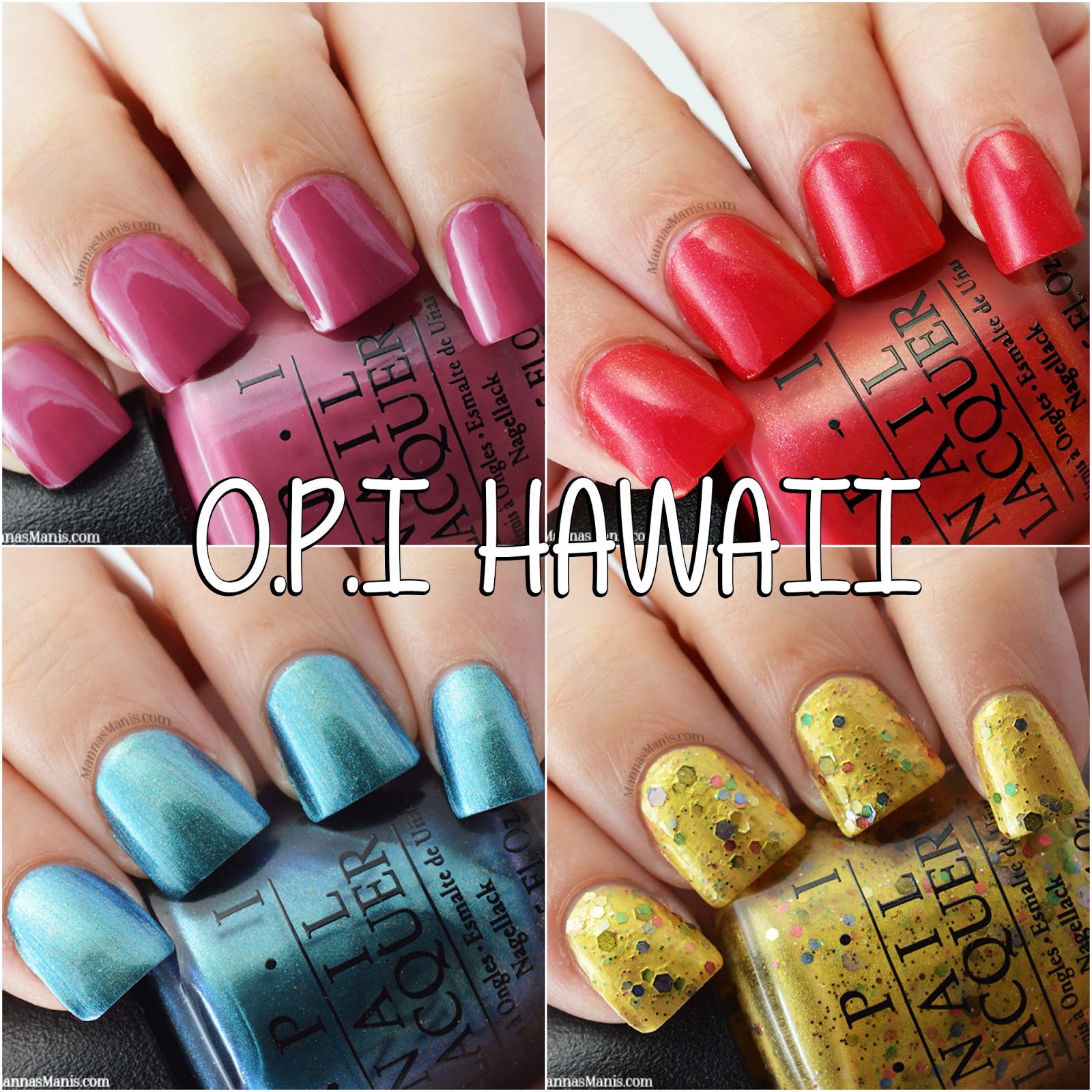 OPI Hawaii Collection swatches
