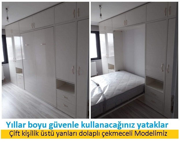 cift kisilik duvar yataklariDUVARA MONTE KATLANIR YATAK YAPIMI