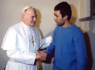 Pope John Paul II's historic meeting in prison with Mehmet Ali Agca, the Turkish gunman who attempted to kill him