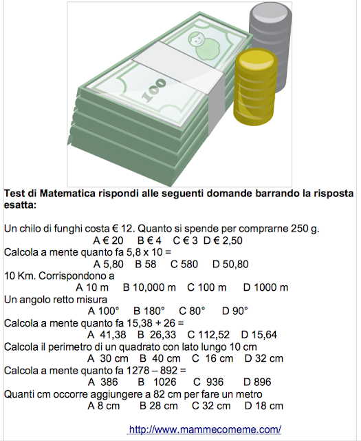 schede didattiche quinta primaria http://www.mammecomeme.com/