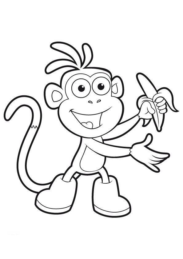 Free Dora The Explorer Coloring Pages Boots Free Dora The Explorer Coloring Pages Boots
