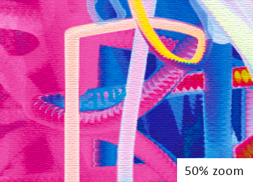 Close up of multi coloured abstract wall art Close up of abstract wall art, vibrant wall art, multi coloured abstract,