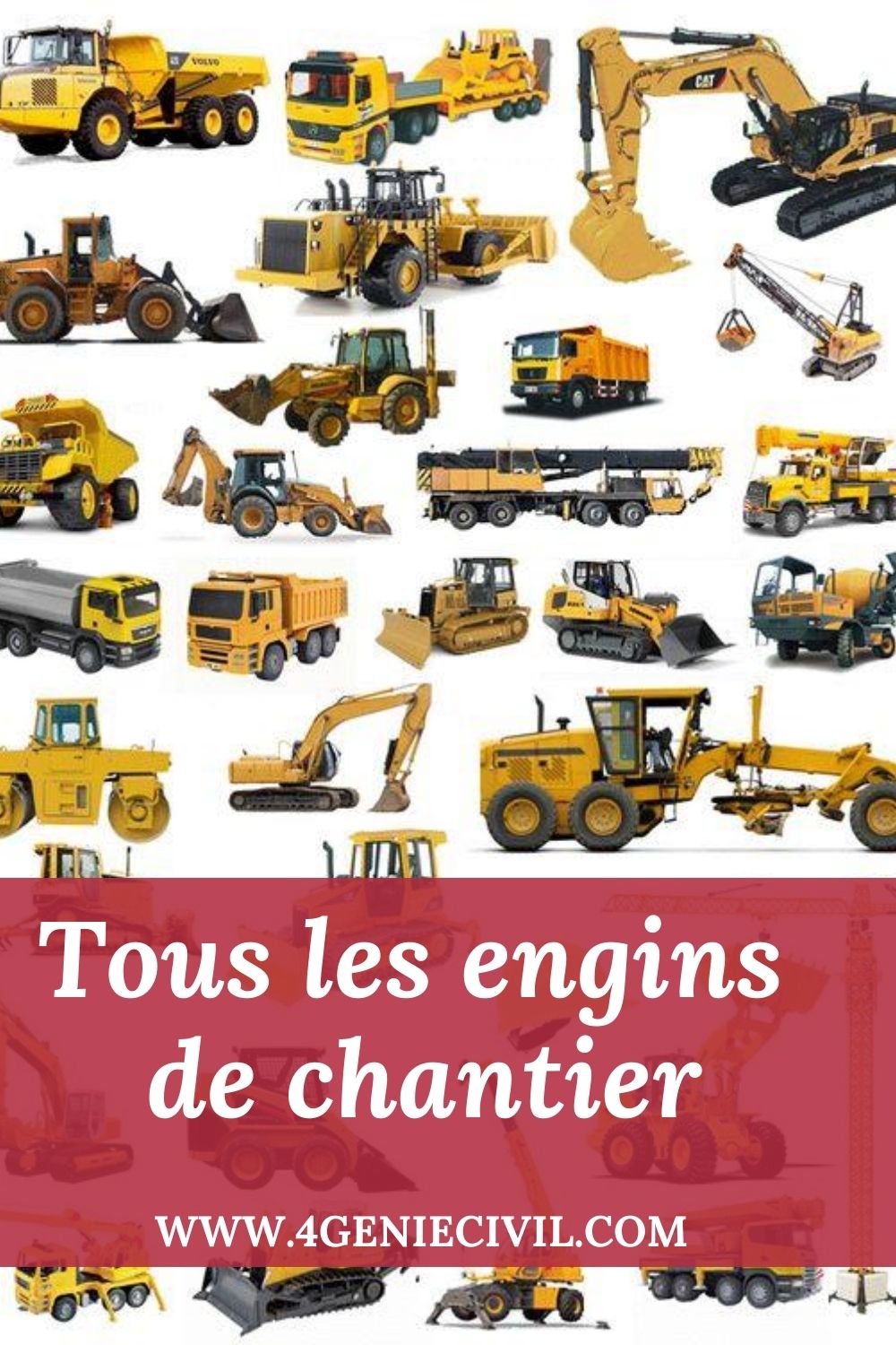 Tous les types d'engins de chantier BTP