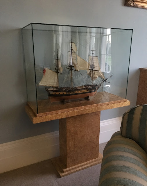 Image of a custom ship model display case