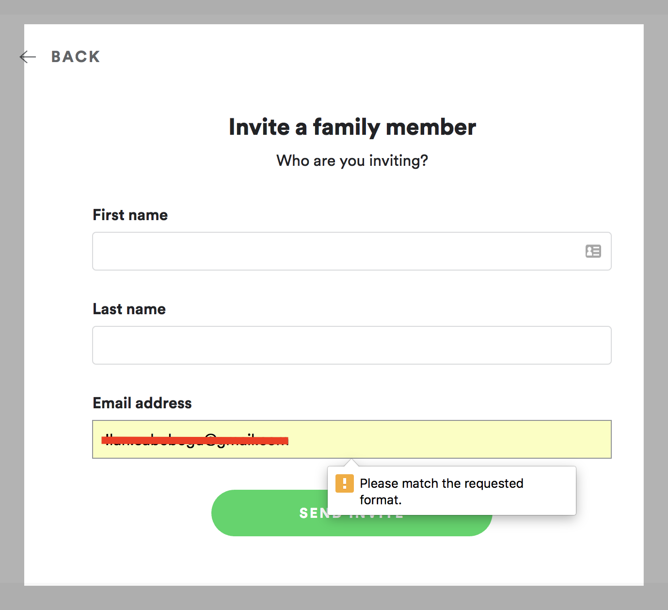 How to fix "Please match the requested format" error on login phone 12