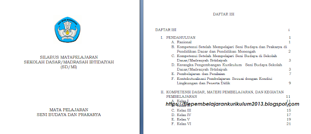 Download Silabus SBdP Kelas 6 K13 Revisi 2021 File RPP