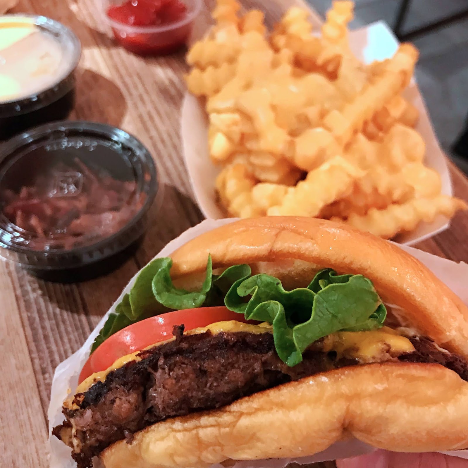 [New York City] Shake Shack ShackBurger and Bacon Cheese Fries