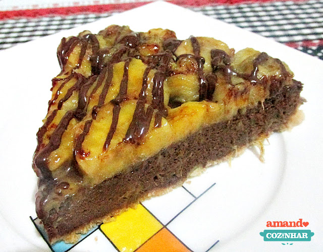 cheesecake de banana e chocolate