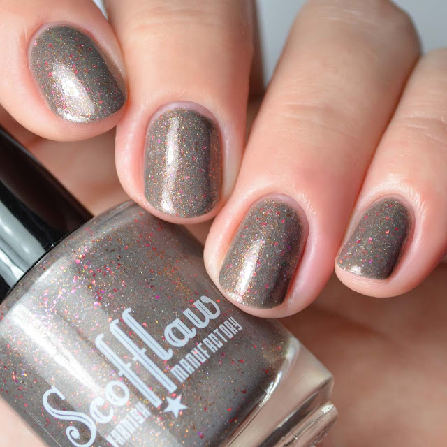 gray glitter nail polish