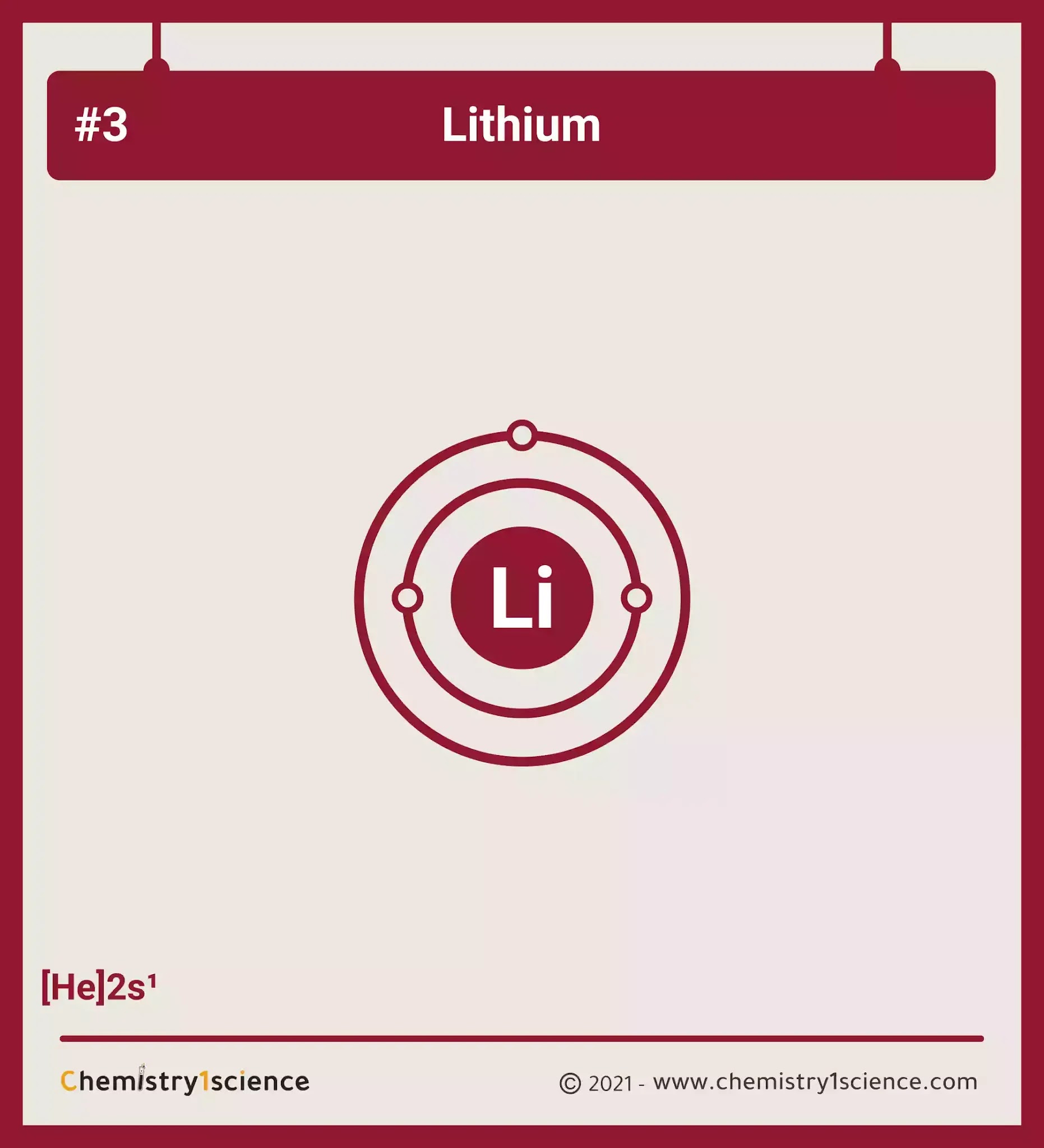 Lithium: Electron configuration - Symbol - Atomic Number - Atomic Mass - Oxidation States - Standard State - Group Block - Year Discovered – infographic