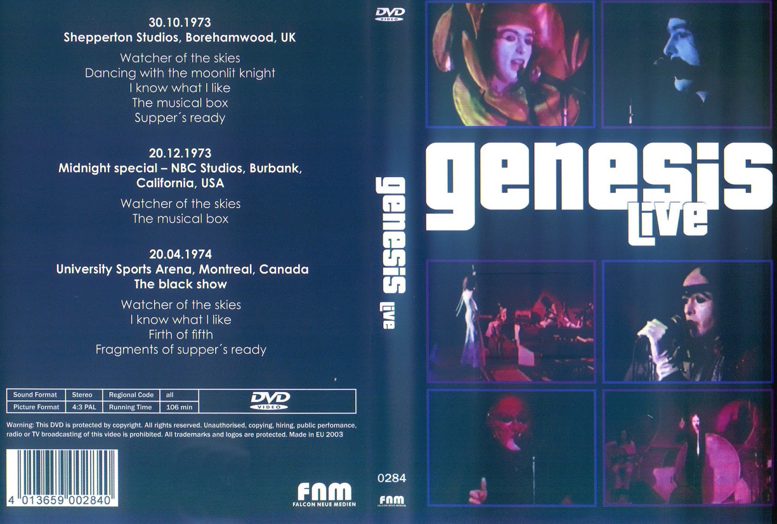 Genesis Live (DVD 19731974) Genesis Live (DVD 19731974)
