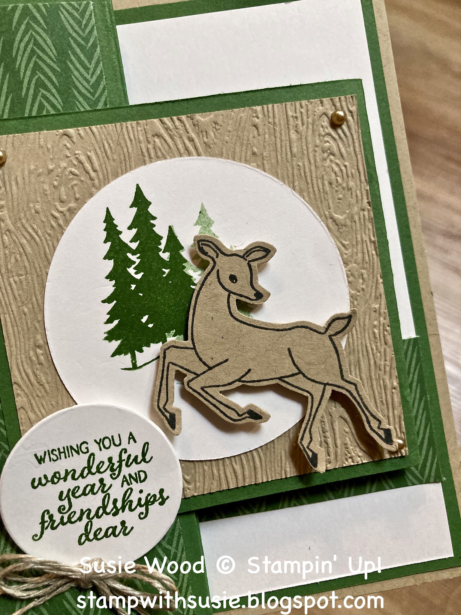 Stamp with Susie: Peaceful Deer Fun Accordion Z Fold card