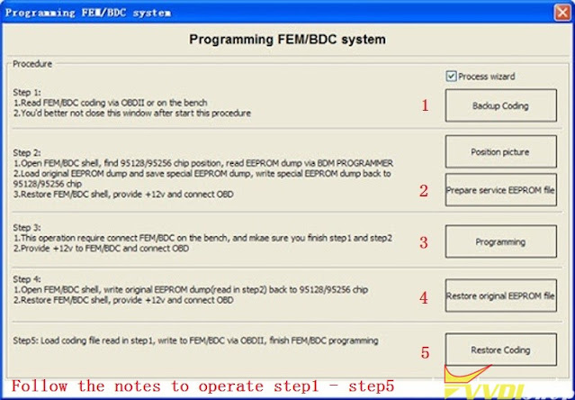 exchange BMW FEM/BDC by VVDI2 3