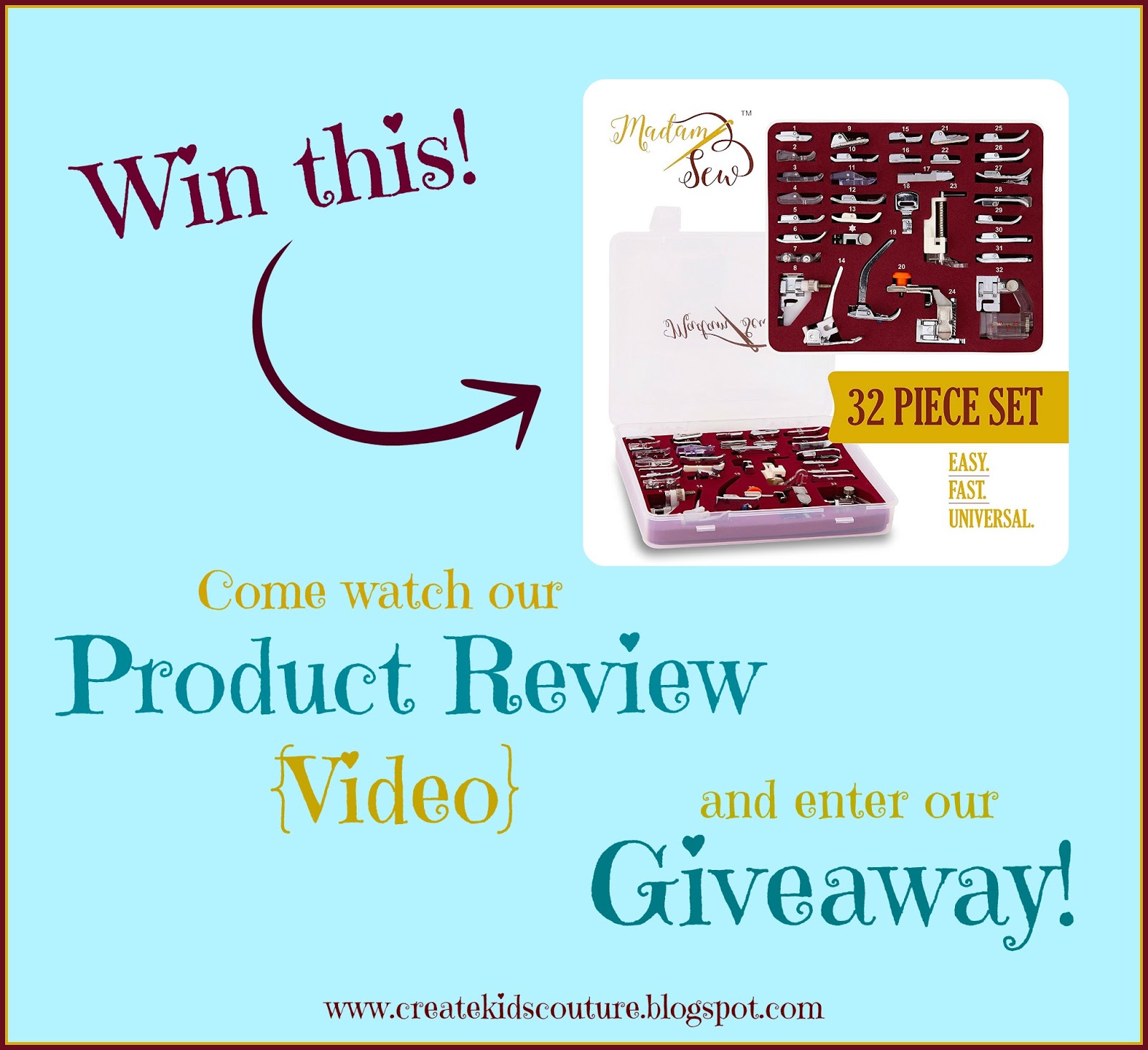 Create Kids Couture: Madam Sew Product Review + Giveaway!