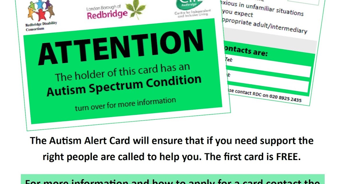 LHS News Autism Alert Card