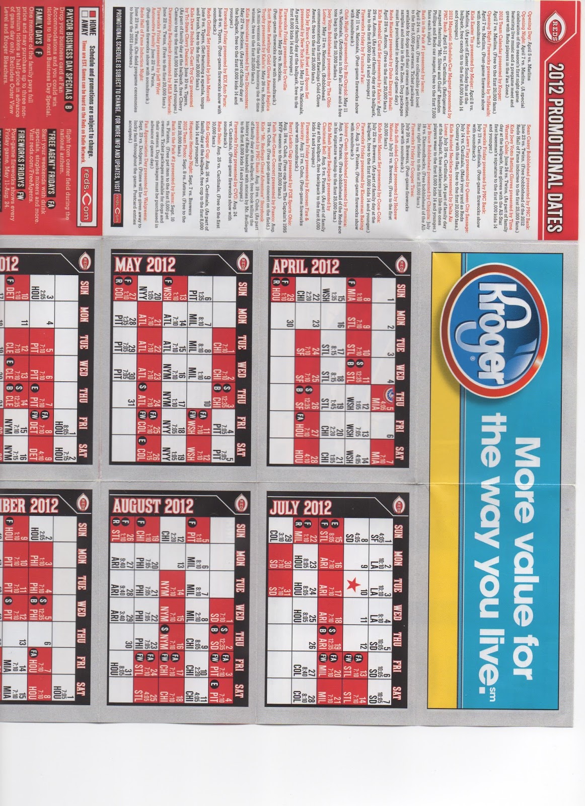 Cincinnati Reds Baseball Card Collector 2012 Cincinnati Reds Pocket