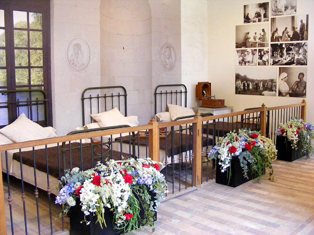 Reconstruction of the WWI hospital, Chateau of Chenoncea, Indre et Loire, France. Photo by Loire Valley Time Travel.