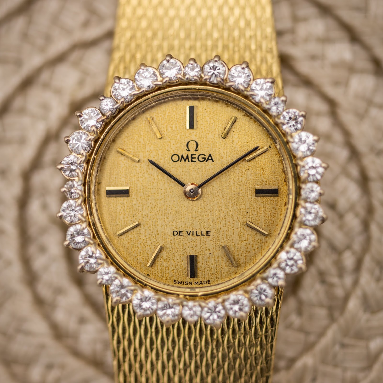 omega ladies gold watch 1970